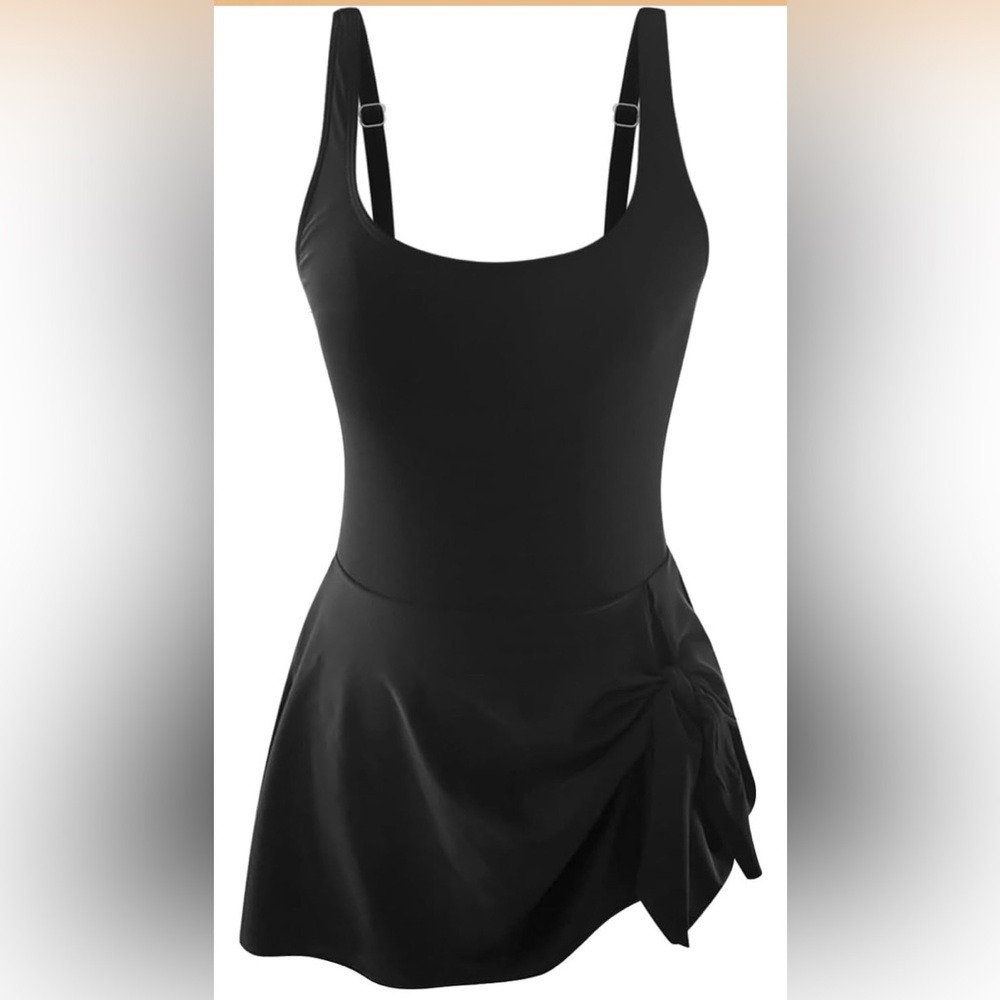 Rivelino plus size Tummy Control swim dress One-Piece Skirt Swimsuits